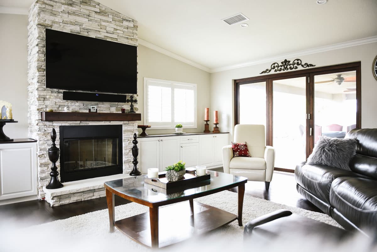 A room addition blended into an existing San Diego home.