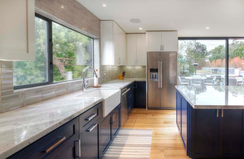 A home with a completed second-story addition in San Diego.
